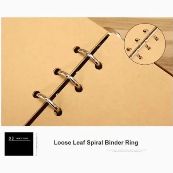 Brown Maple Leaf Diary Notebook Notepad Ledger - Picture 7 of 8